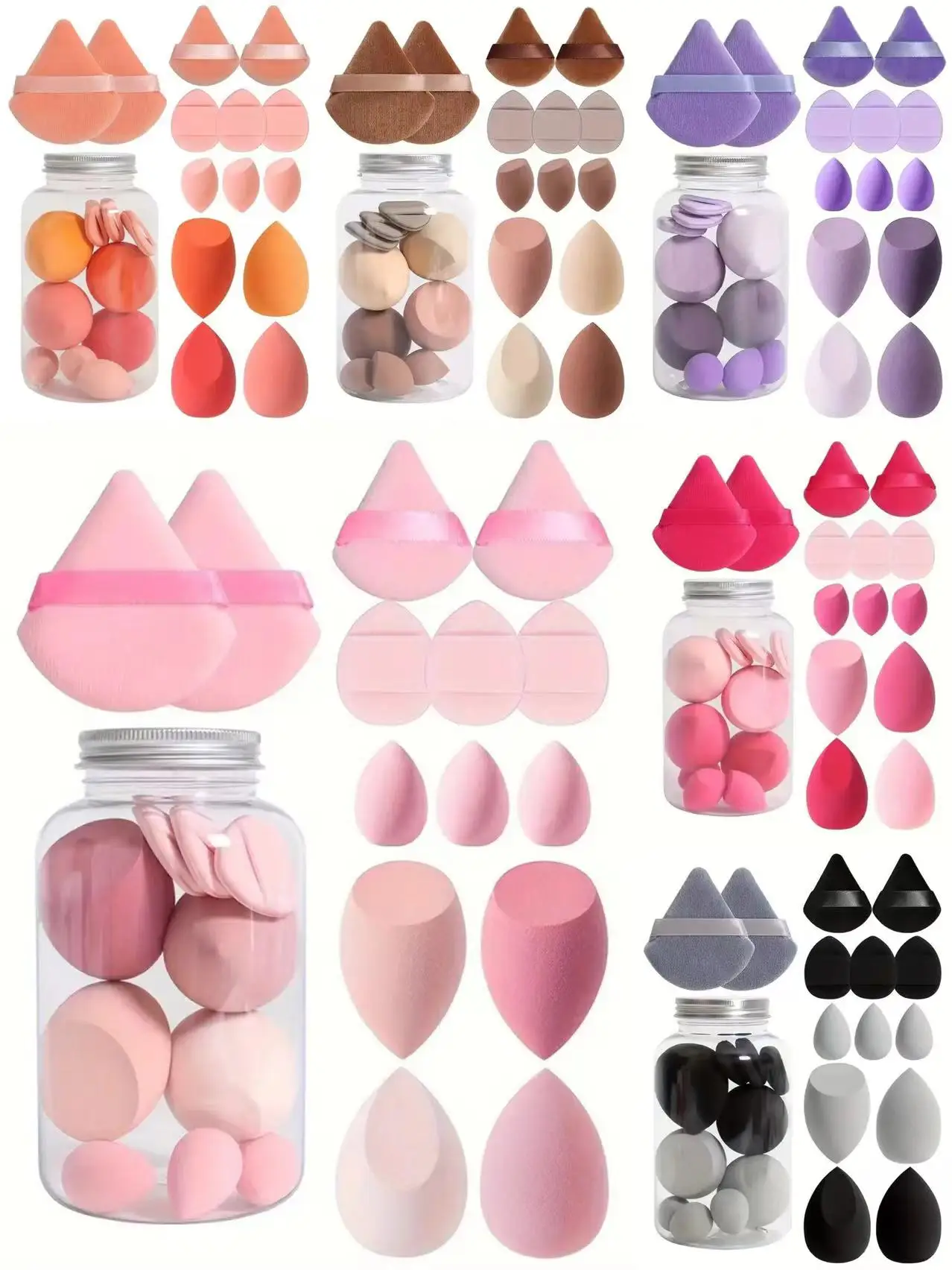 14 pièces maquillage éponge mélangeur ensemble pour fond de teint cosmétique pour fond de teint crème correcteur maquillage outils maquillage livraison gratuite