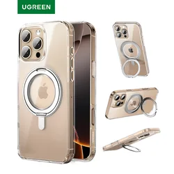 UGREEN for iPhone 17 16 Pro Max 360° Magnetic Stand Case Cases for iPhone 16pro for Magsafe Rotatable Magnet Kickstand Case