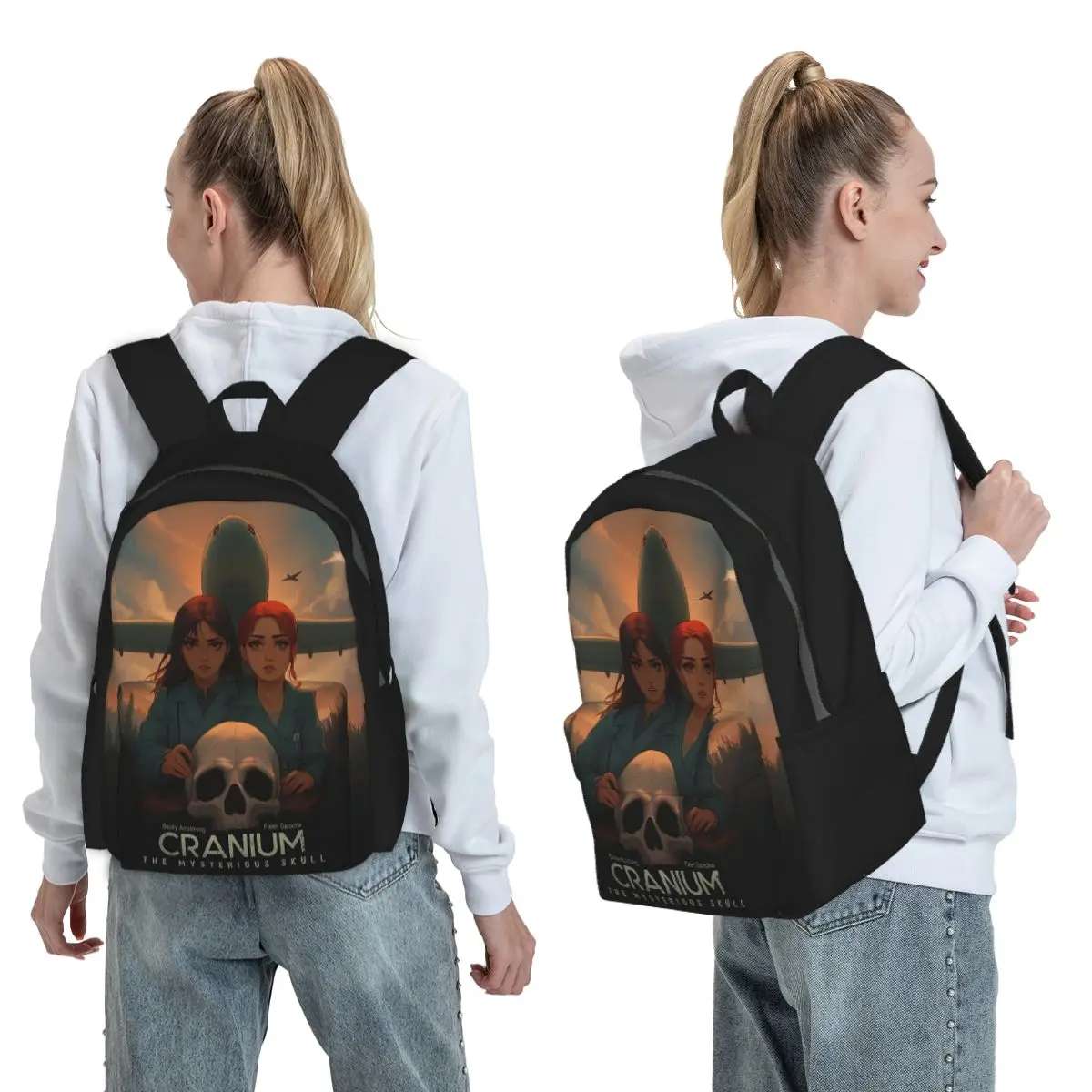 Cranium Freenbecky Poster Backpack Boys Girls BookBag Children School Bag Computer Shoulder Bags for Men Women