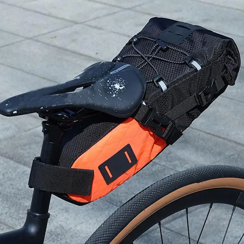 Bicycles Under Seat Bag 5.8L Saddle Pouch For Bike Weather Resistant Rear Bags Panniers Portable For Women Men Boys Girls