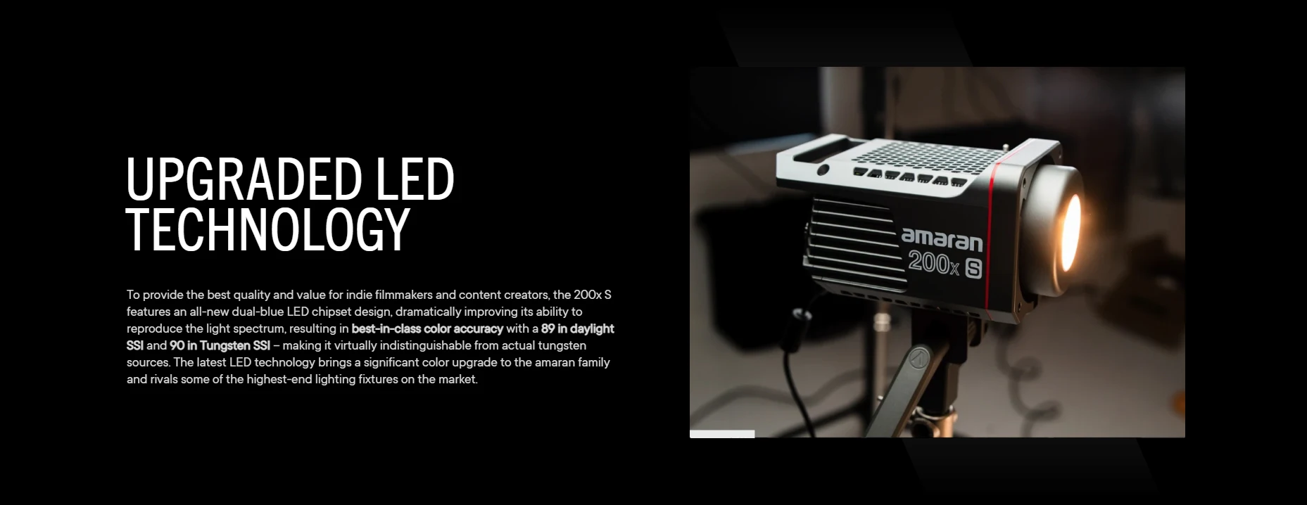 Aputure Amaran 200x Luce LED Bi-Colore 200W – 2700-6500K, CRI95+, App Sidus Link, Attacco Bowens E 9 Effetti - 2