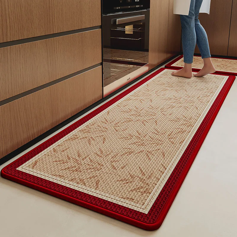 Printed Water-Absorbing Kitchen Floor Mats Non-Slip Wear-Resistant Long Strip Foot Pad High Quality Anti-Drop Entrance Porch Mat