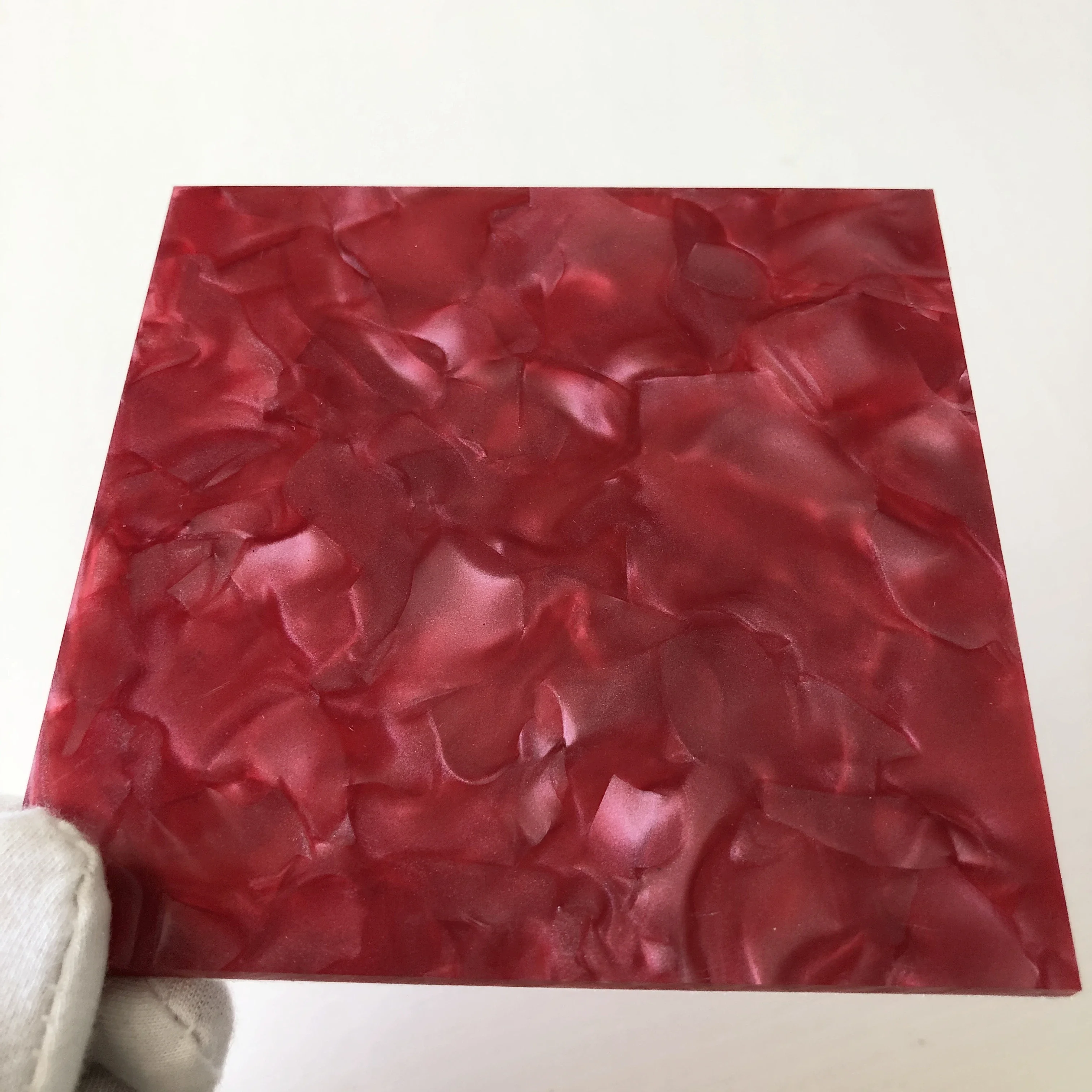 Pearlescent Mineral Crystal PMMA Acrylic Panel, 3.0mm Thickness, 12 Color Options for DIY Ornament Projects