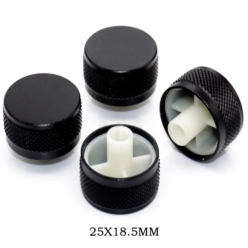 

1PCS 25X18.5 Black Aluminum alloy Potentiometer encoder band switch plastic knob cap 25x18.5 Plum Shaft