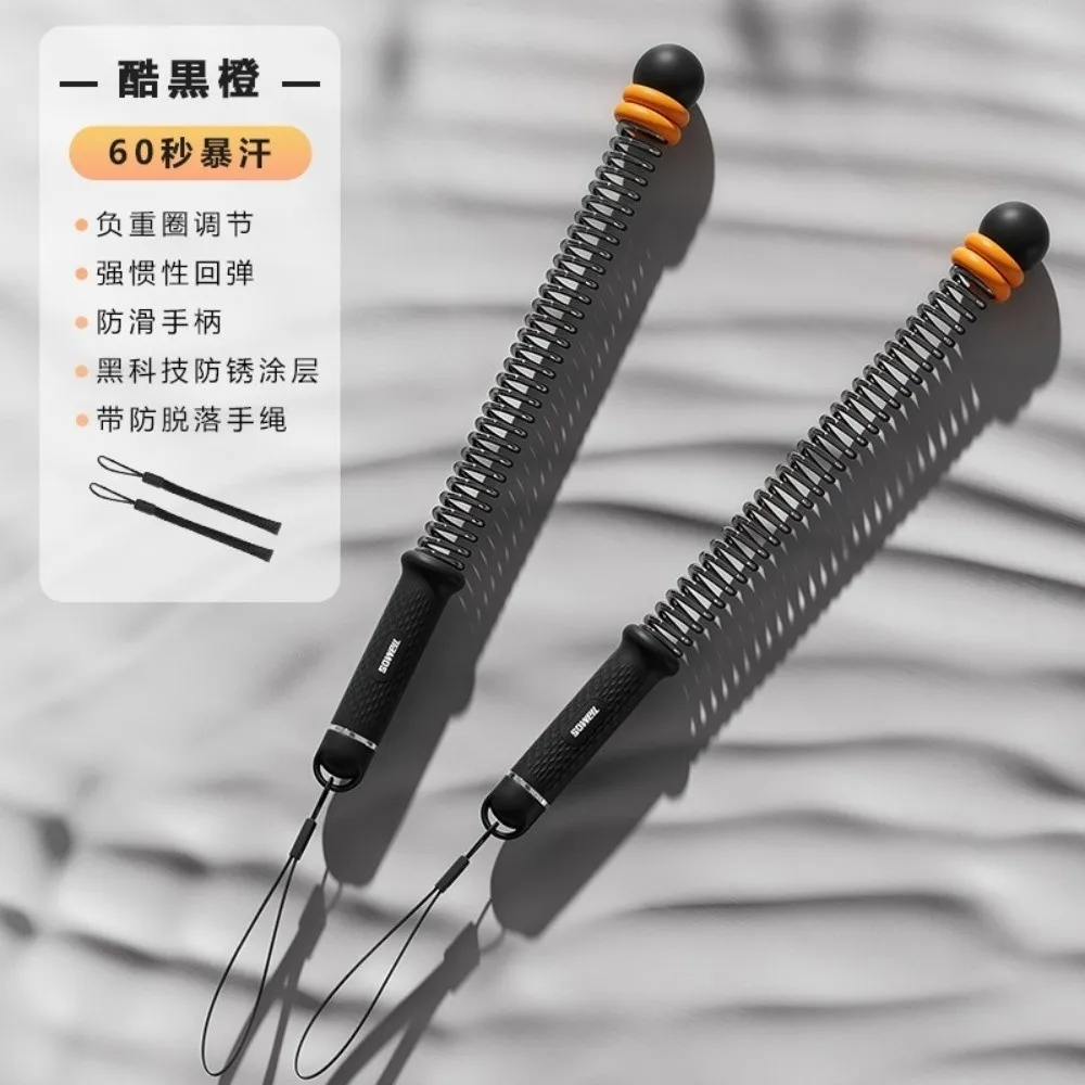 2Pcs Soft Rubber Ropeless Battle Ropes Non Slip Handle Full Body Training Spring Exercise Ropes Arm Exerciser