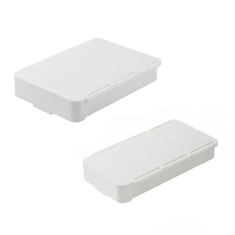 A9BC Under Desk Drawer Set Convenient Storage Box Adhesive Drawers Undermount Sliding Drawers for Offices and Schools