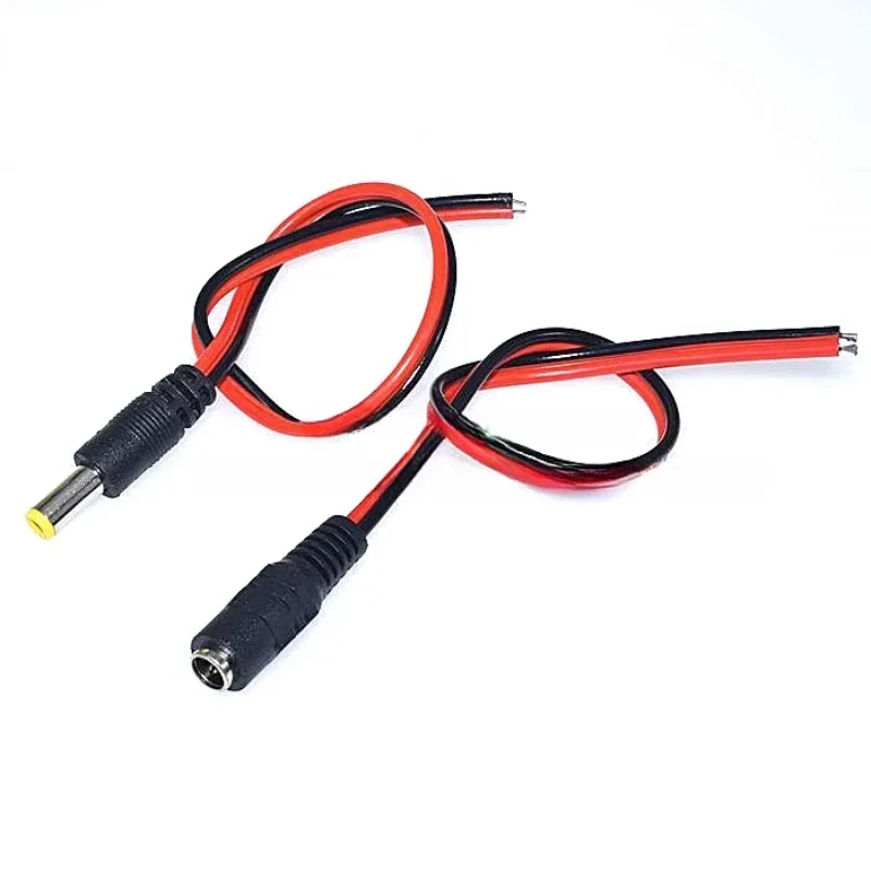 5pcs 10pcs 5.5x2.1 mm Male Female Plug 12V DC Power Pigtail Cable Jack for CCTV Camera Connector Tail Extension 24V DC Wire