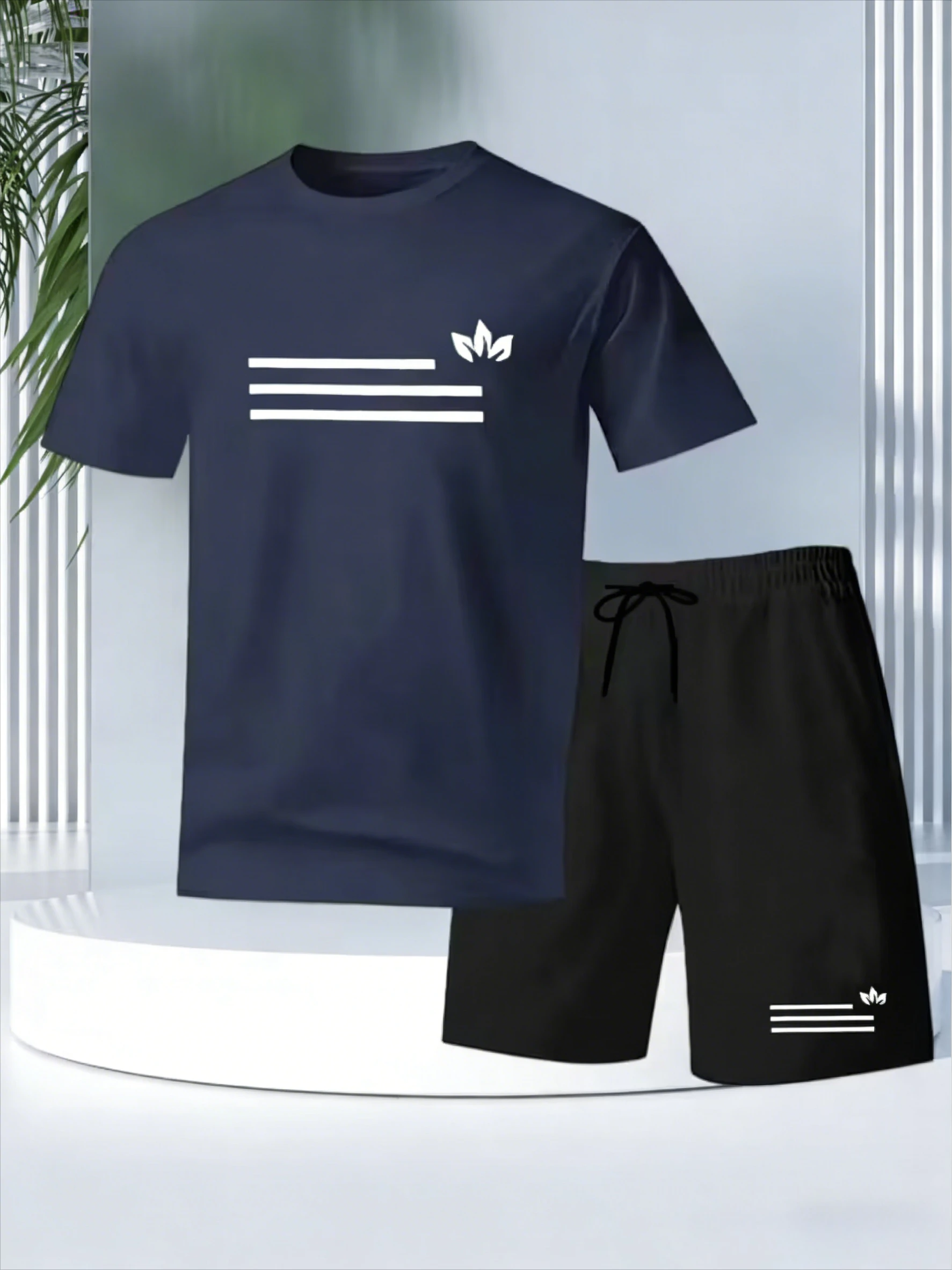 Men's Mesh Quick-Dry Sweat-Resistant T-Shirt Set - Soft and comfortable, perfect for casual sports and outdoor street style