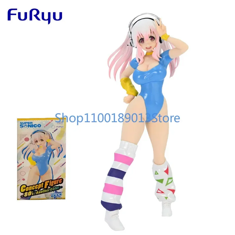 Stock 100% Original FuRyu SUPER SONICO Concept Figure 80's/Another Color 18cm Collectible Action Figure Anime Model Toys