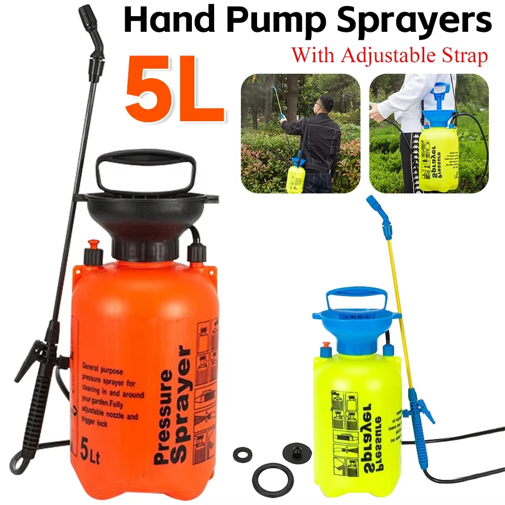 5L Pressure Sprayer Hand Pump Sprayers Nozzle Air Pressure Pump Lawn Agricultural Garden Tools Water Pump Pressure Sprayer