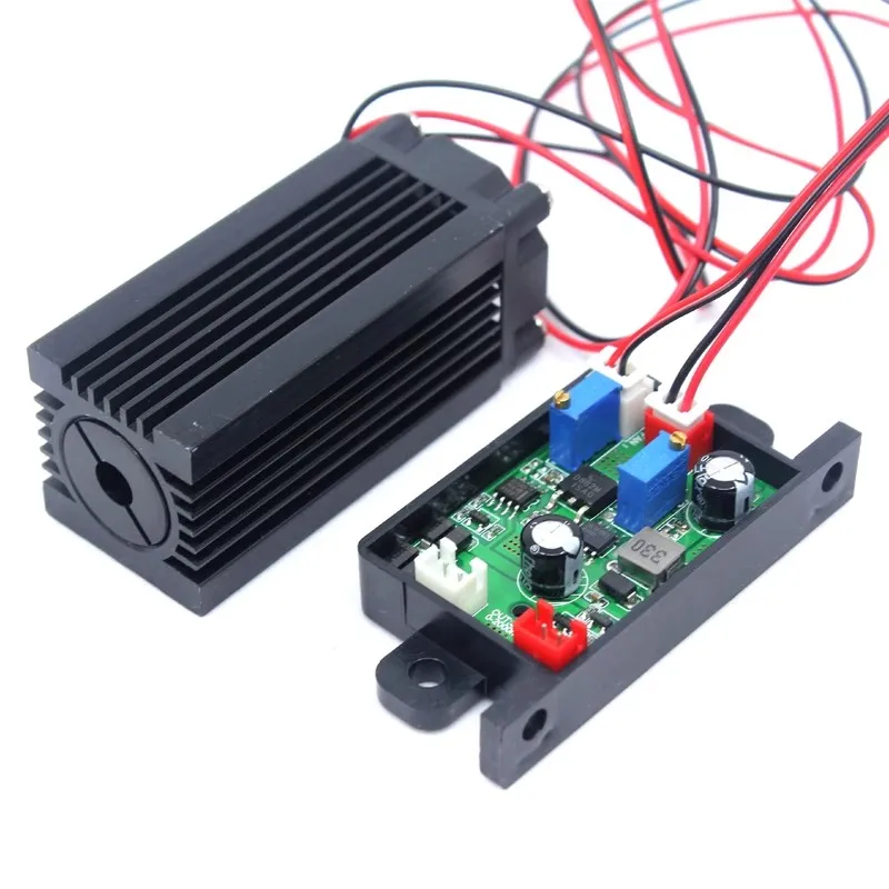 12V 450nm 500mw Blue Fine Beam/Fat Beam laser Module Stage Laser TTL/PWM