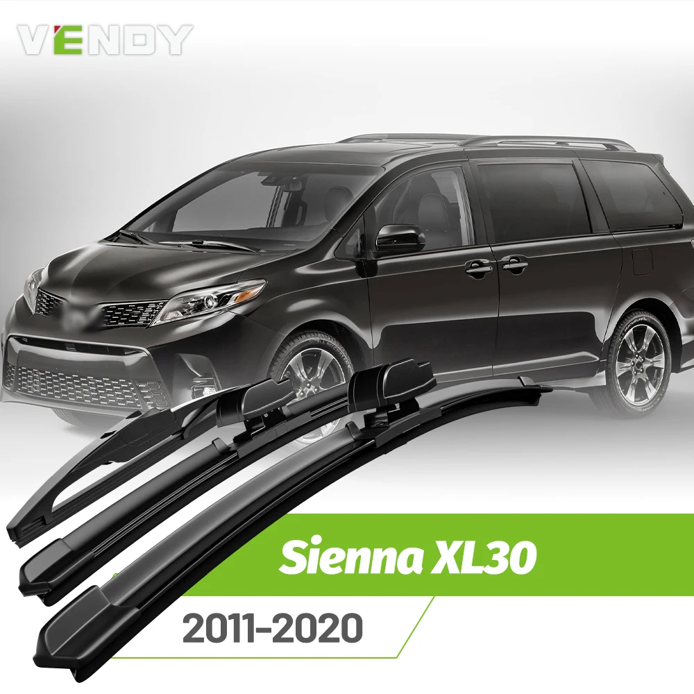 

Front & Rear Wiper Blades Set For Toyota Sienna XL30 2011-2020 Windshield Windscreen Window Rain Brushes 26"+20"+16"