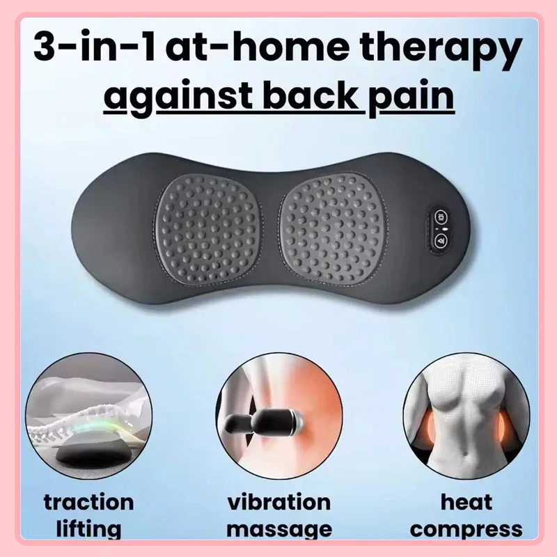 

Okayso 3-in-1 Massager with Relief Bed Sleeping Shiatsu Deep Tissue Portable Shoulder Lower Back Pain Relief Waist Massager