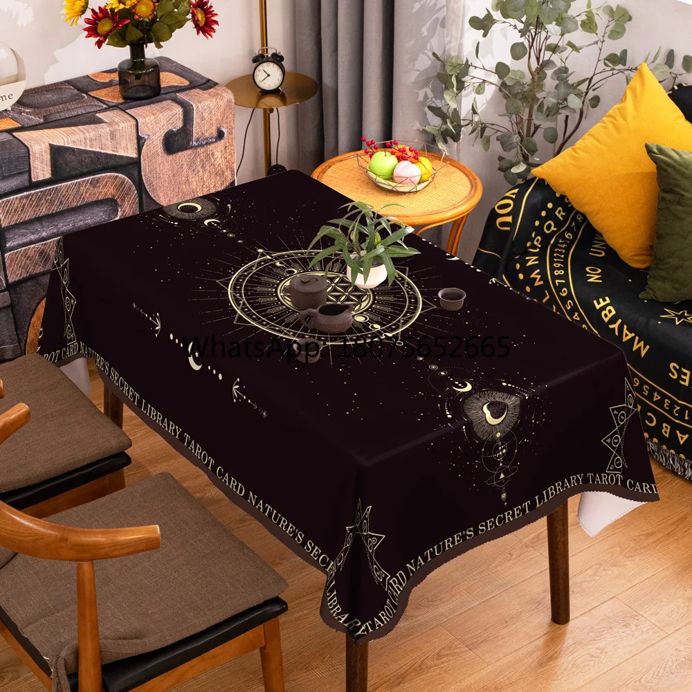 Luxury tablecloth - waterproof, heat-resistant, nordic style fabric for coffee tables - black