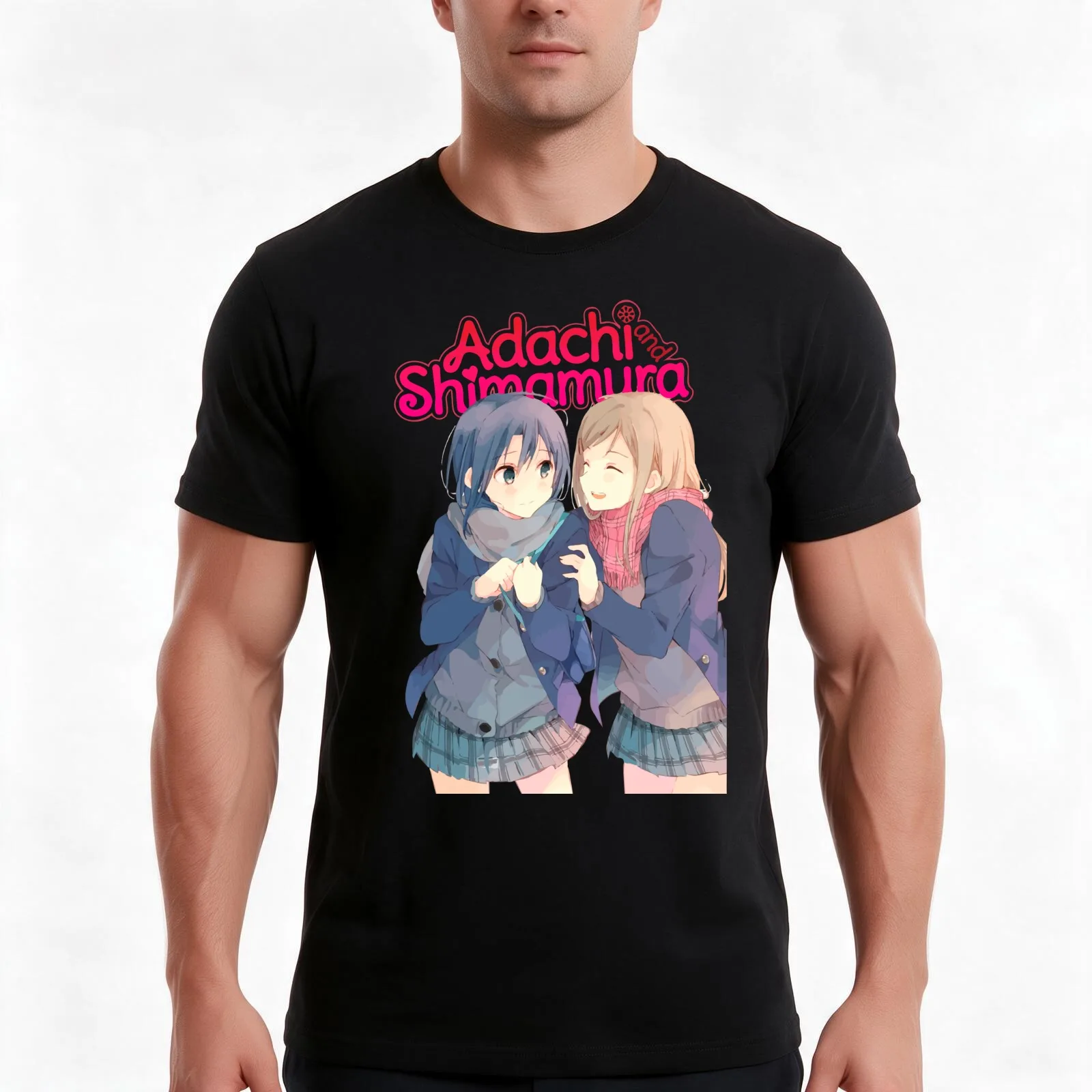 Adachi to Shimamura - Adachi Sakura and Shimamura Hougetsu T-Shirt Summer Casual Cotton Tee Oversized Streetwear Tops