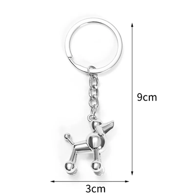 2022 New 3D Poodle Keychain Cute Key Ring For Women Men Lucky Pet Dog Animal Key Chain Key Holder Bag Keyring Jewelry Gift