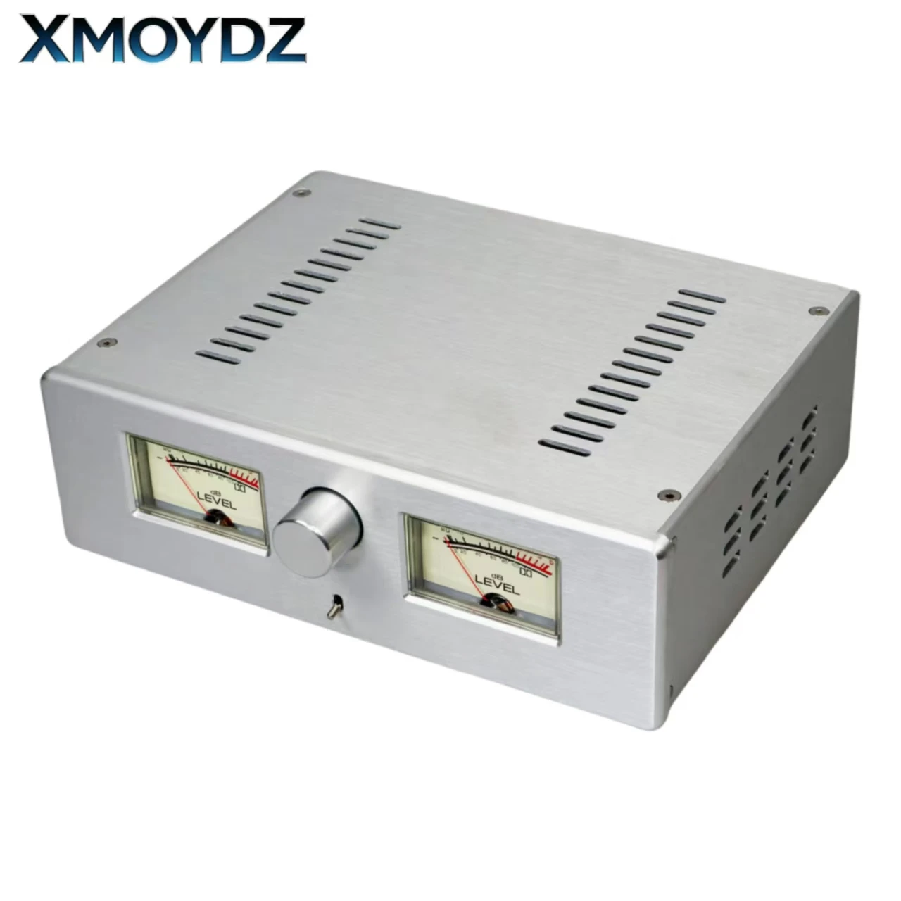All Aluminum Alloy Amplifier Chassis 2608 with Built-in Dual VU Meters DIY HiFi Preamp Headphone Power Amp Audio Enclosure Case