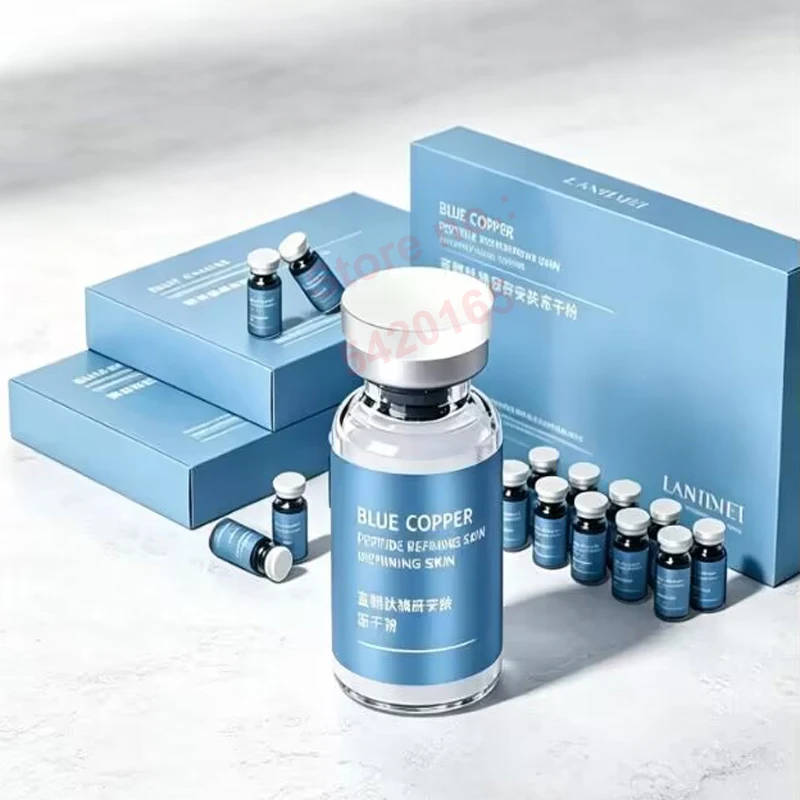 1 Box/20Pcs Of Blue Copper Peptide GHK-CU Freeze-Dried Powder Rejuvenates Repairs Skincare Set Moisturizing Gift For Women