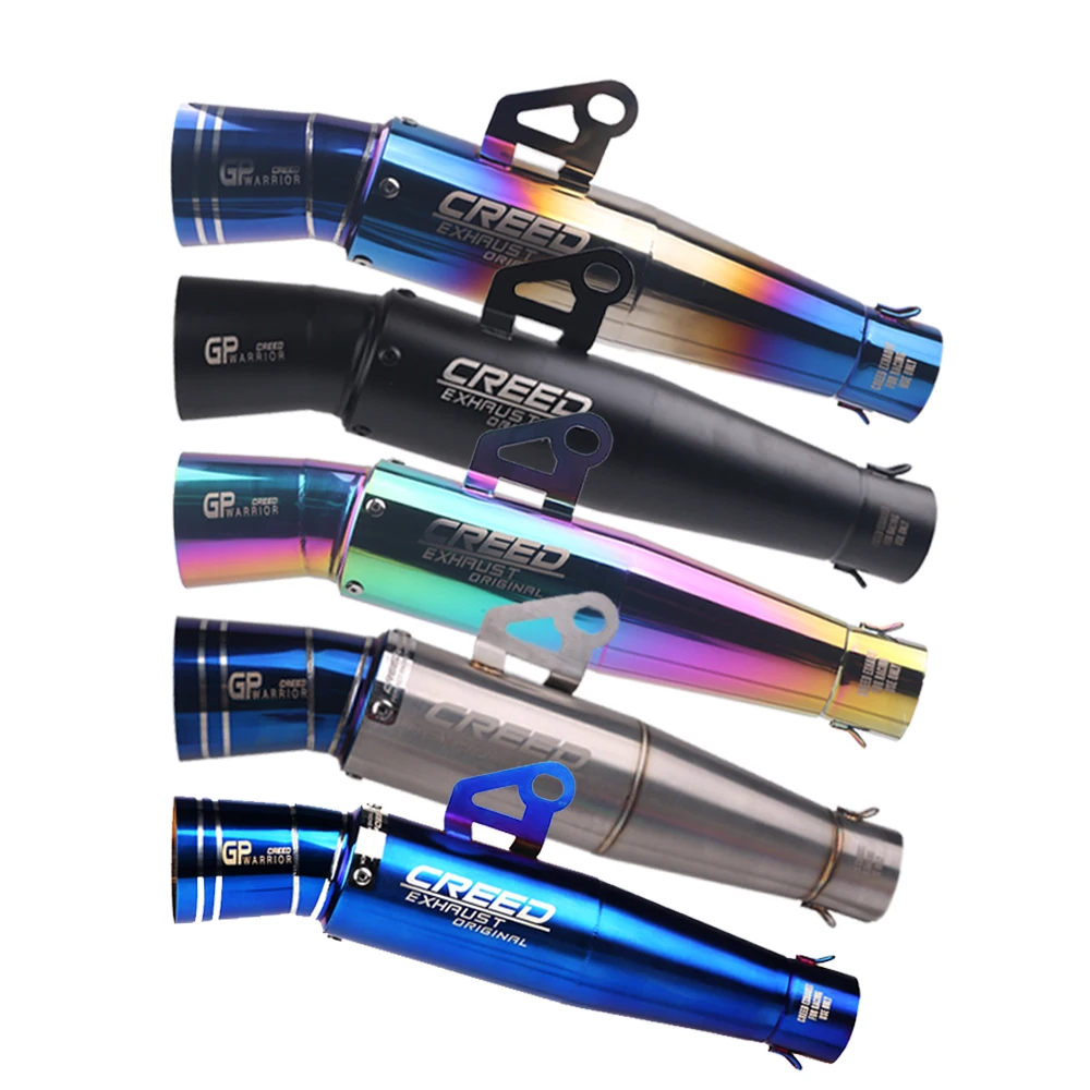 

Universal Motorcycle Exhaust System Tube Pipe Motorcycle Exhaust Muffler Stainless Steel Escapes Pipe