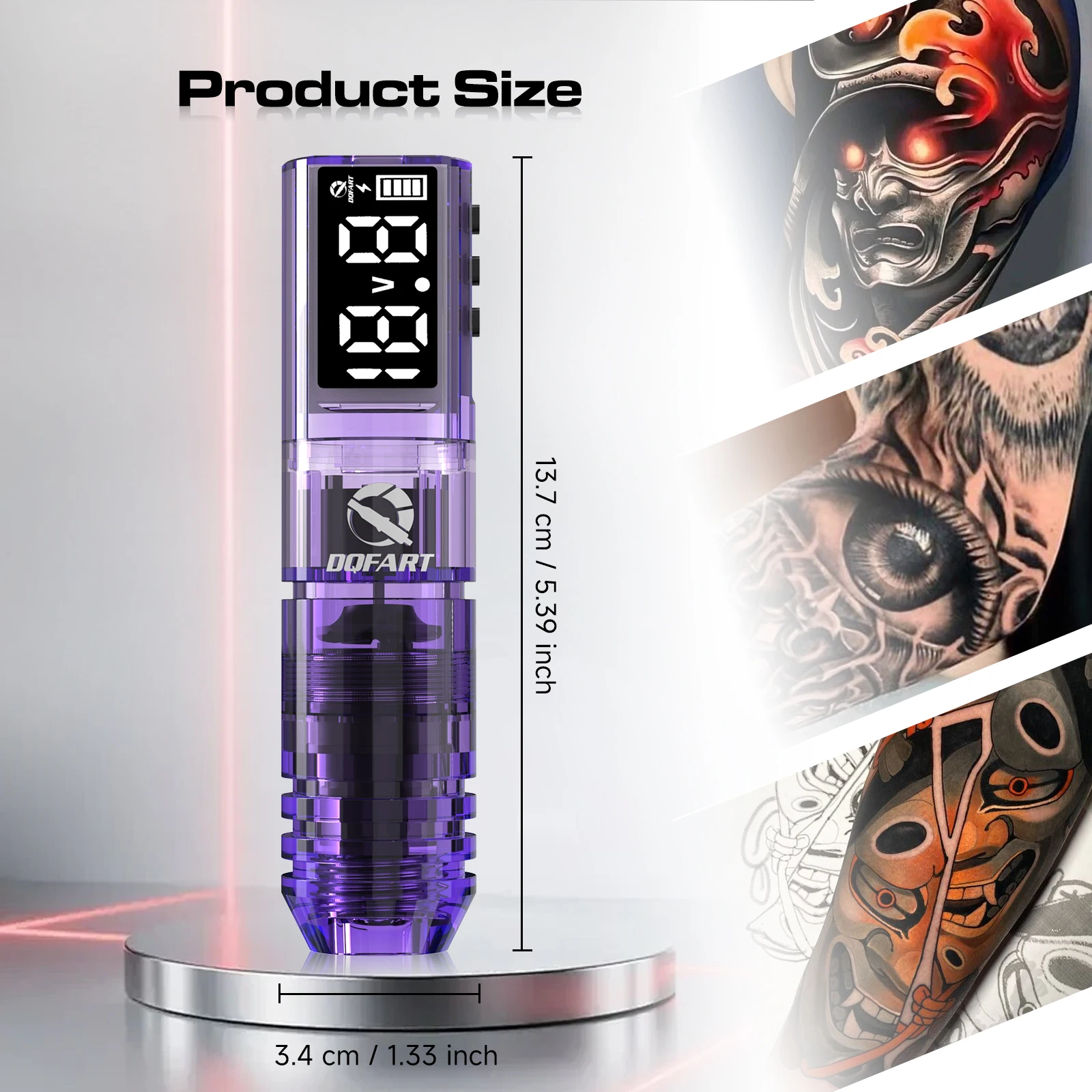 DQFART Wireless Tattoo Machine 1600mAh 6 Hours Battery Tattoo Pen Permanent Makeup Machines Tattoo Supplies Tattoo Accessories