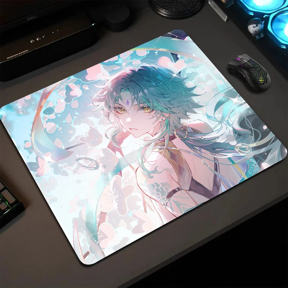 

Xiao Genshin Impact Mousepad Small LockEdge Mouse Pad For Gamers Computer Desk Pad Rectangular Anti-slip Rubber