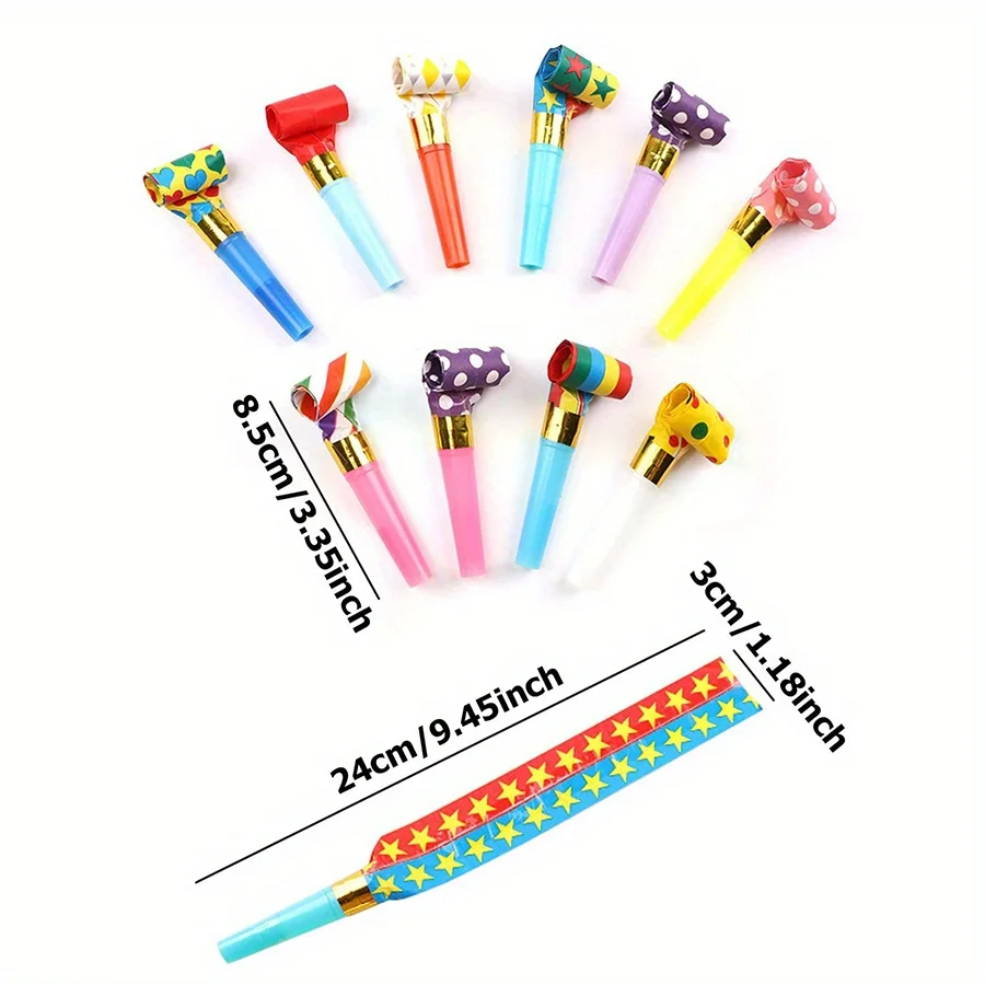 12/24/36/48Pcs Funny Long Nose Whistles, Plastic Party Noisemakers for Halloween Christmas Holiday ZSY