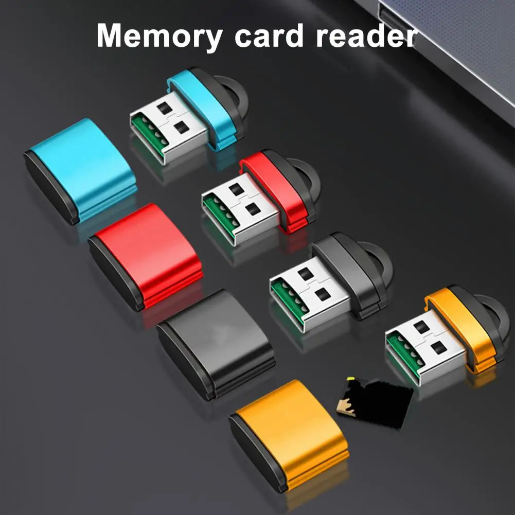 Leitor de cartão usb de alta velocidade, adaptador portátil multi-slot para cartões tf/sd, leitor de cartão de transferência de dados rápida plug-and-play para telefone