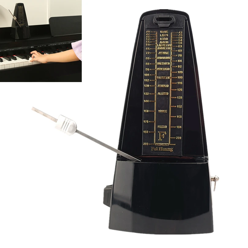 

Adjustable10-208bpm Standard Metronome for Piano / Guitar / Violin / Drums and Other Instruments Tower Type Universal Metronome