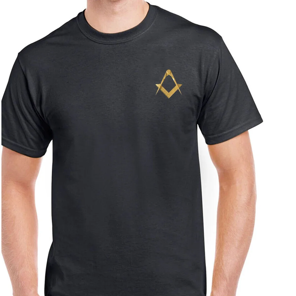 mason Square Compass masonry Emblem T-Shirt 100% Cotton O-Neck Summer Short Sleeve Casual Mens Size S-5XL