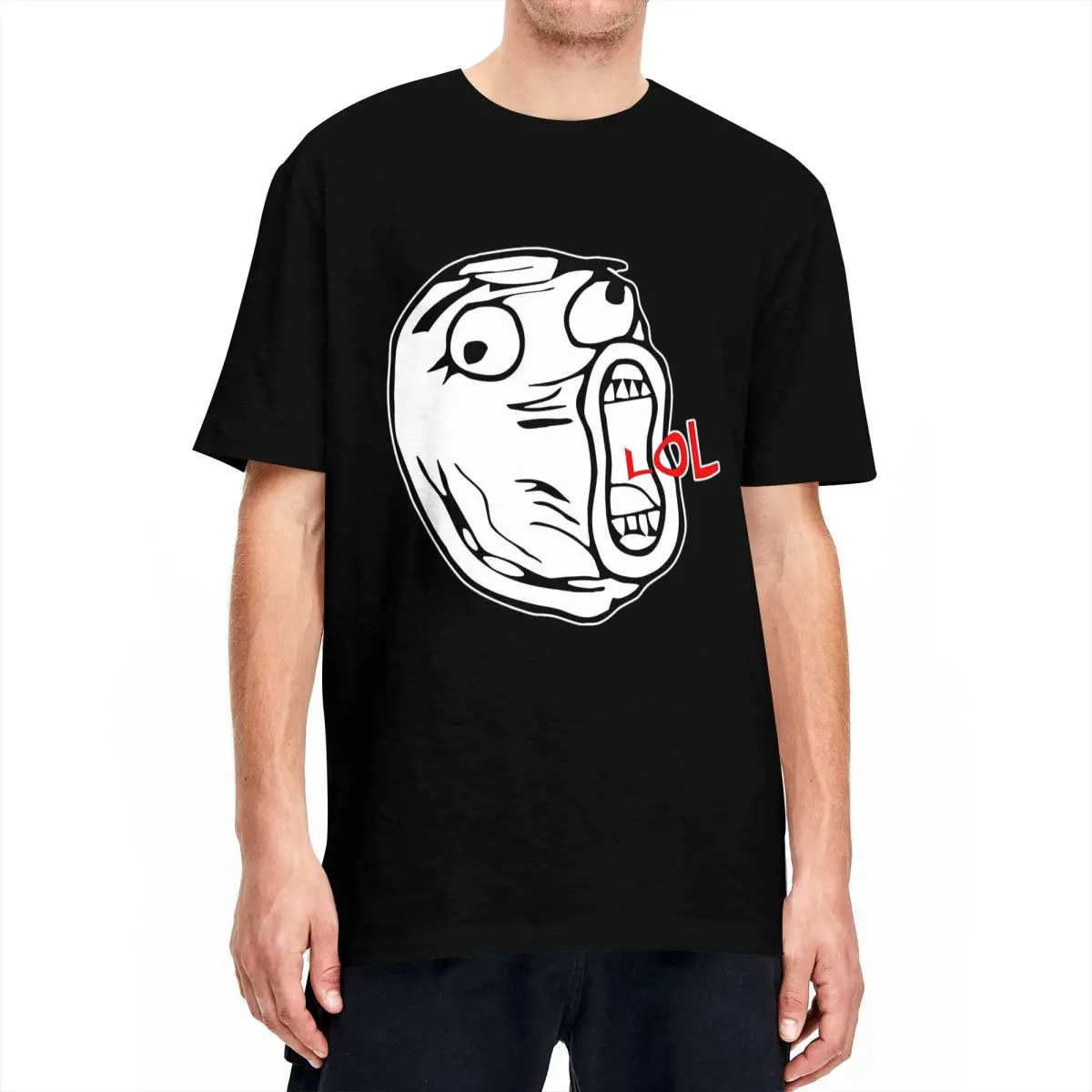 الغضب الهزلي ترول الوجه تي شيرت زوجين مضحك أنيمي الشارع الشهير 100% تي شيرتات قطن الشاطئ س الرقبة تي شيرت طباعة الملابس كبيرة الحجم