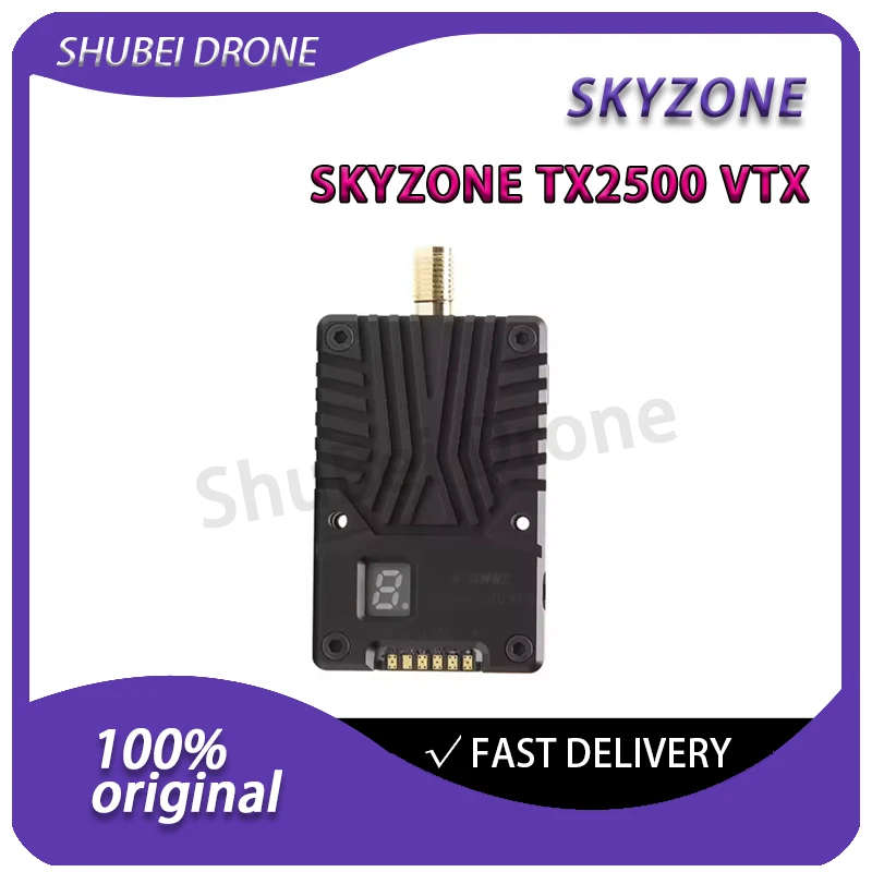 Original SKYZONE TX2500 4.9G/5.8G 2.5W VTX High Power Video Transmitter with CNC Case Cooling Fan SMA for FPV Long Range Drone