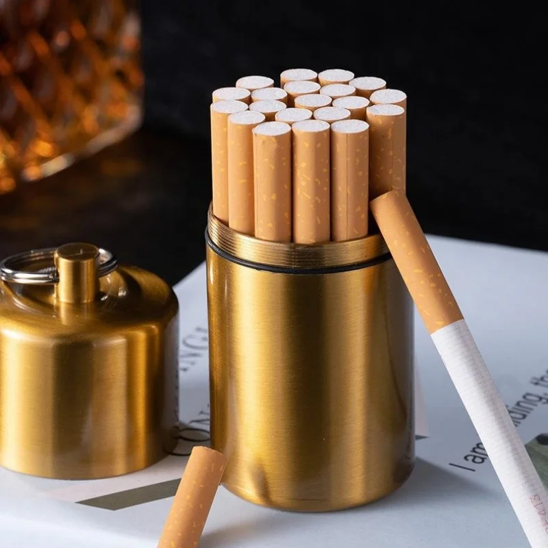 Aluminum Alloy Cigarette Box Portable Metal Storage Case 5/10/20 Cigarette Capacity Smoking Accessories image 3