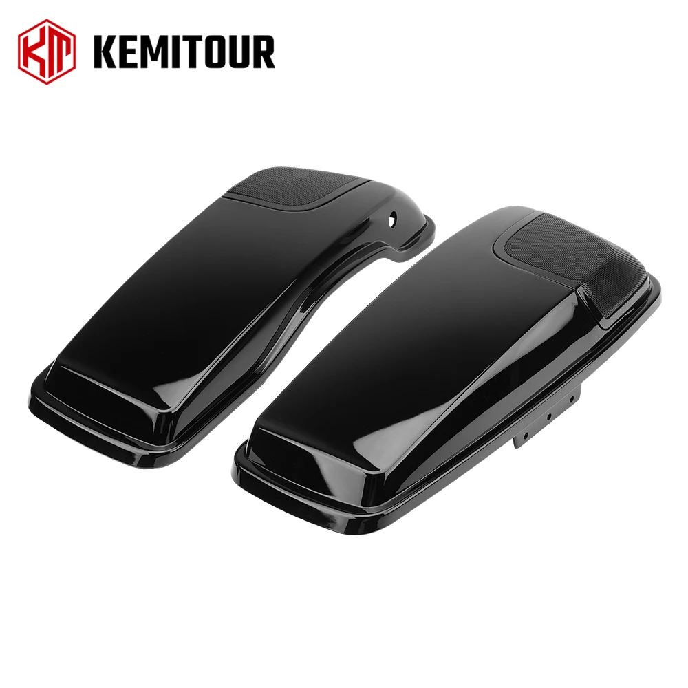

Motorcycle Saddlebag Lids with Speaker Grill 5"x7" for Touring Road King Electra Glide Street Glide 2014-2023 Side Box Cover Kit