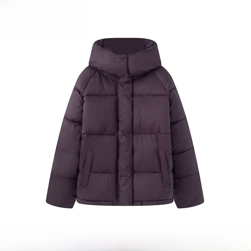 سترة قطنية فضفاضة أنيقة مع قبعة قابلة للفصل، إصدار جديد لخريف وشتاء، ملابس نسائية متعددة الاستخدامات وذات طابع شخصي #3