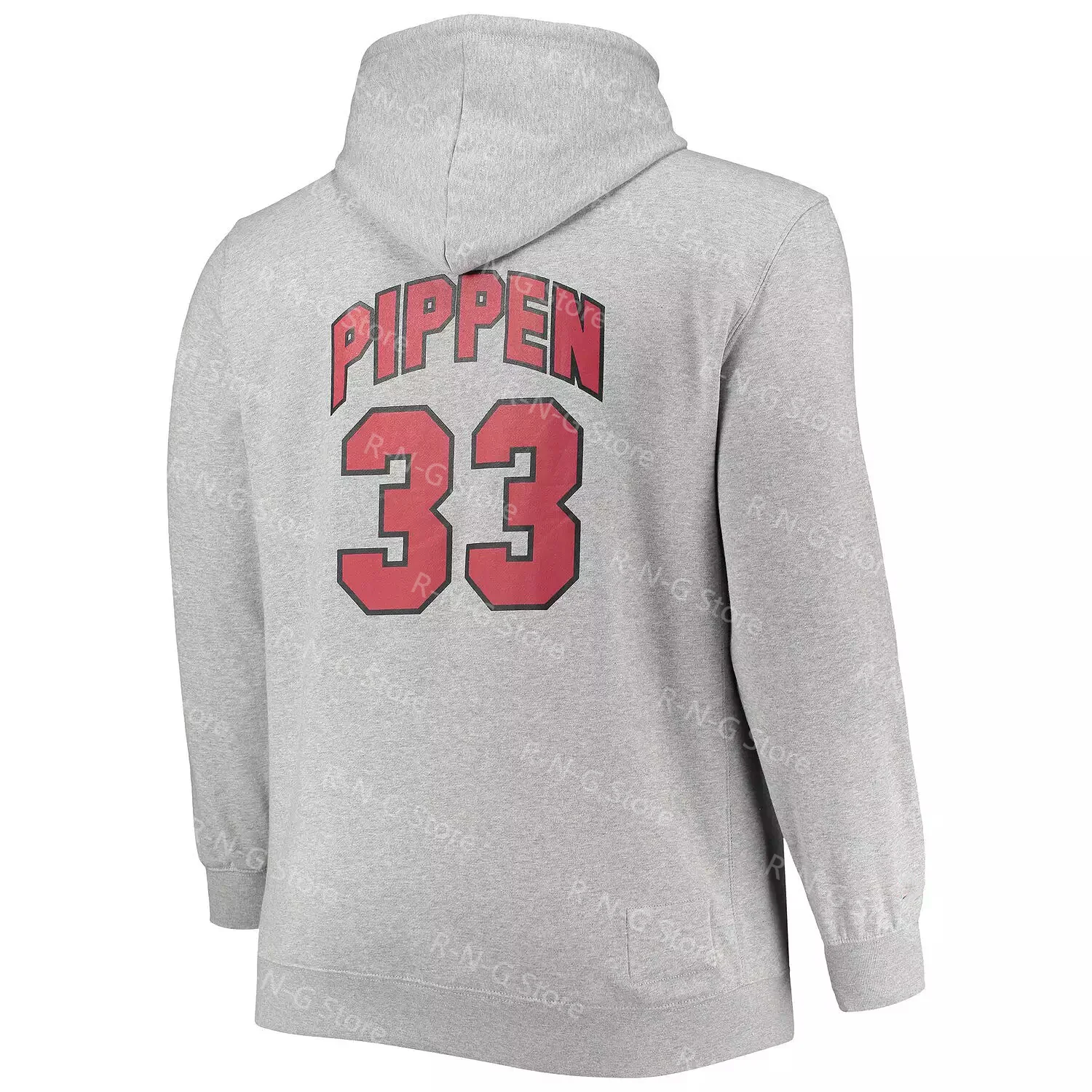 2024-25 Winter New Arrive Style Gray Pippen Bulls Team Classics Pullover Hoodie Man Women Basketball Sport Casual Sweatshirt