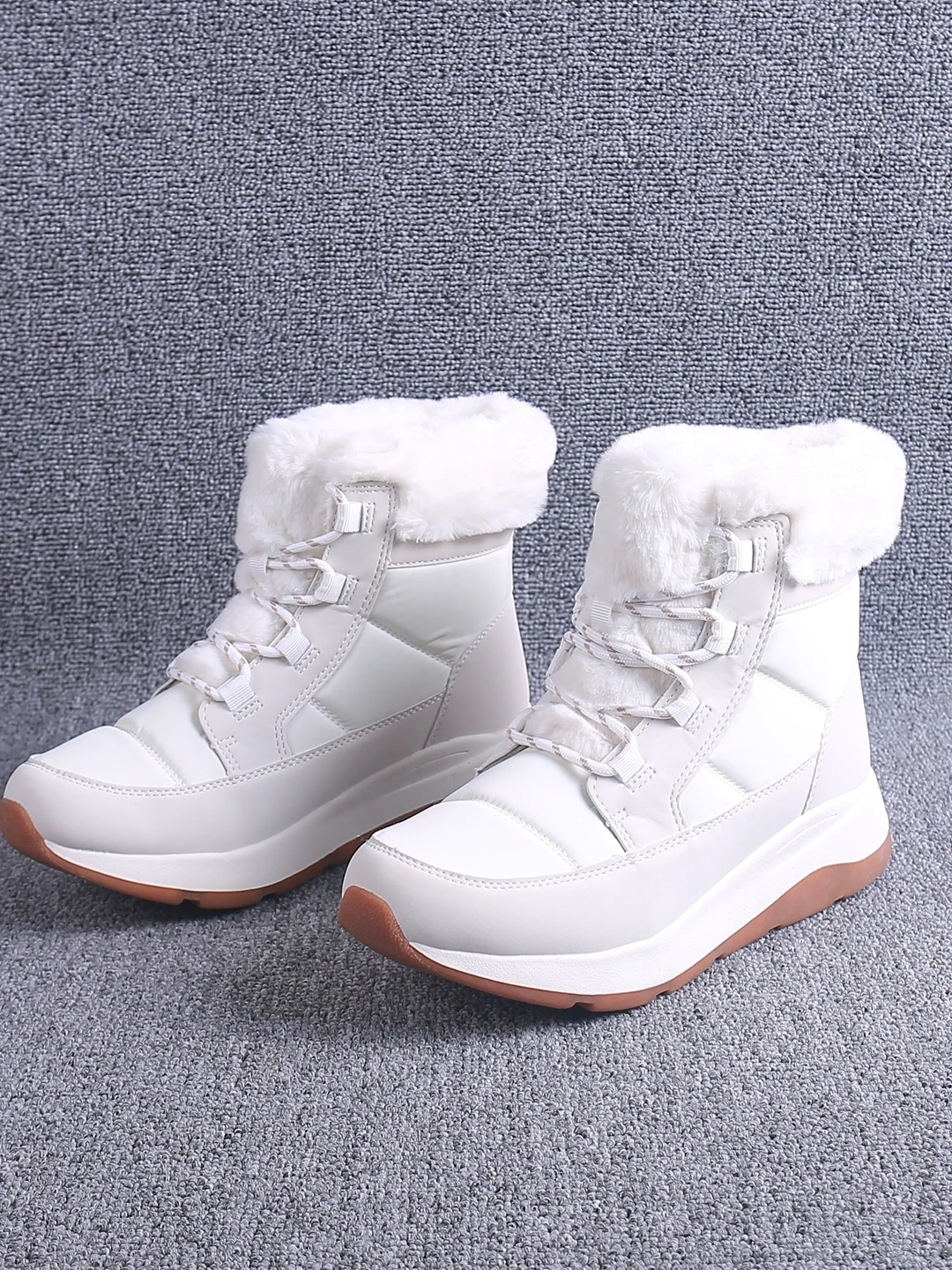 

Winter Warm Thiened High Top Fce Lined Snow Boots Outdoor Travel Mid-Calf Women's oes Anti-Cold Comfortable Cotton oes