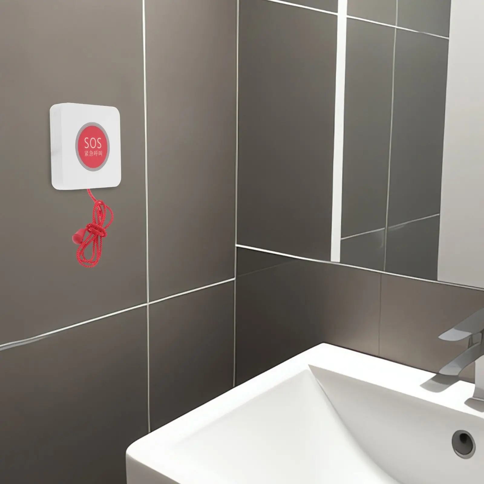 مفتاح المكالمات في حالات الطوارئ SOS زر إنذار سحب حبل جدار جهاز رعاية المسنين منع السقوط سلامة المنزل الحمام غرفة نوم المريض