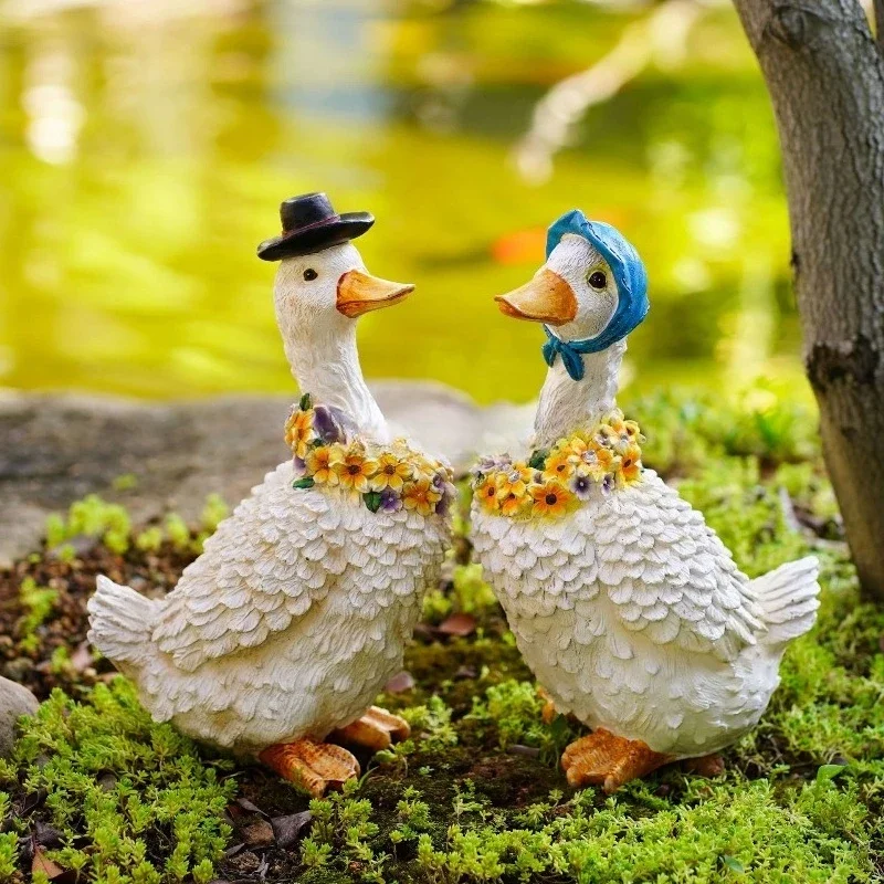 Outdoor Garden Garden Solar Light Duck Animal Simulation Ornament Creative Pastoral Lawn