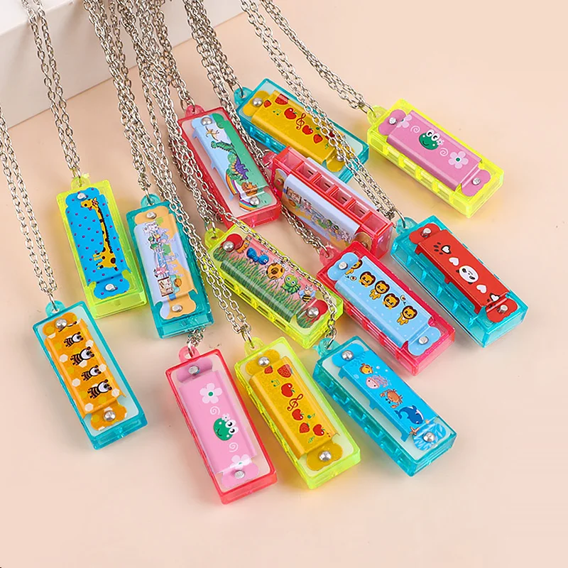 Mini Collar de Armónica de Dibujos Animados, 10/20 Piezas, Juguete Musical para Niños, Recuerdos de Fiesta de Cumpleaños, Rellenos de Piñata, Regalo de Navidad
