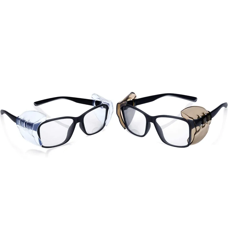 

AC88-32 Pairs Safety Eye Glasses Side Slip Clear Flexible Slip On Shield Fits Small Medium Eyeglasses