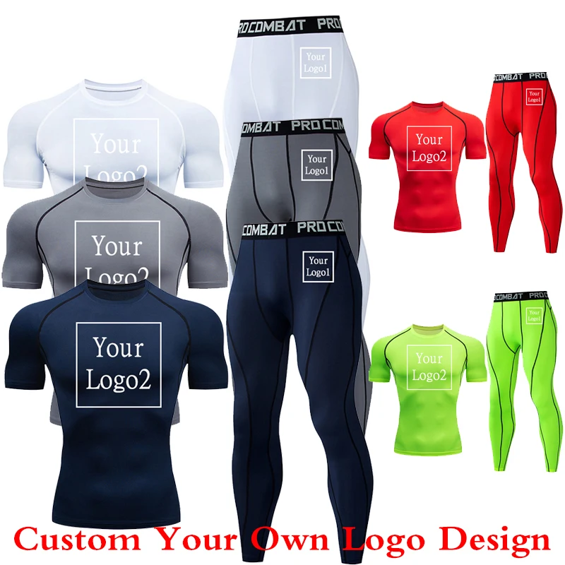 

Custom Logo Underwear for Men Long Johns Base Layer Sports Fitness Leggings Tight Undershirts