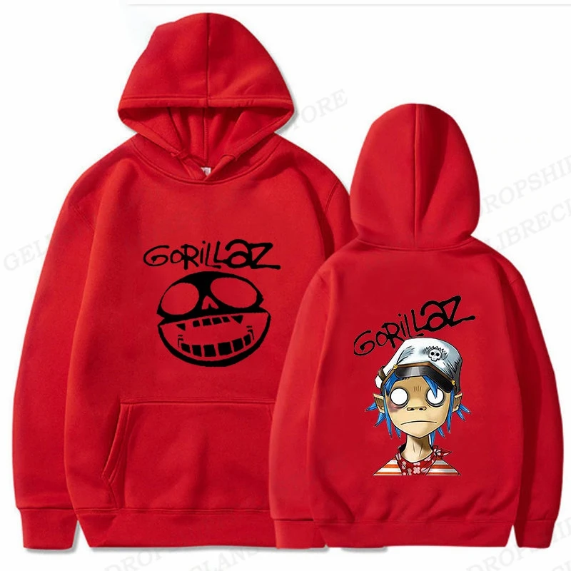 Rock Band Gorillaz Hoodie Men Fashion Hoodie Kids Hip Hop Hoodies Boy Coats Women Sweatshirts Punk Hoodies y2k Clothes