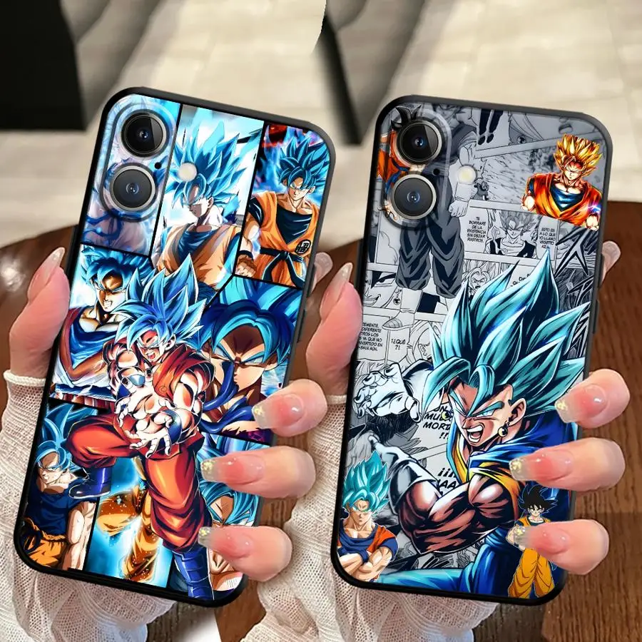 Dragon Ball Anime Goku Schwarze weiche Handyhülle für iPhone 13 12 11 17 Pro Max 15 16 14 Plus XS Max 7 8 17Air XR