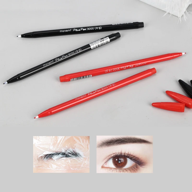 Waterproof Tattoo Marker Pencil Eyebrow Lip Liner Black Brown Red Microblading Surgical Skin Marker Pen Tattoo Supplies