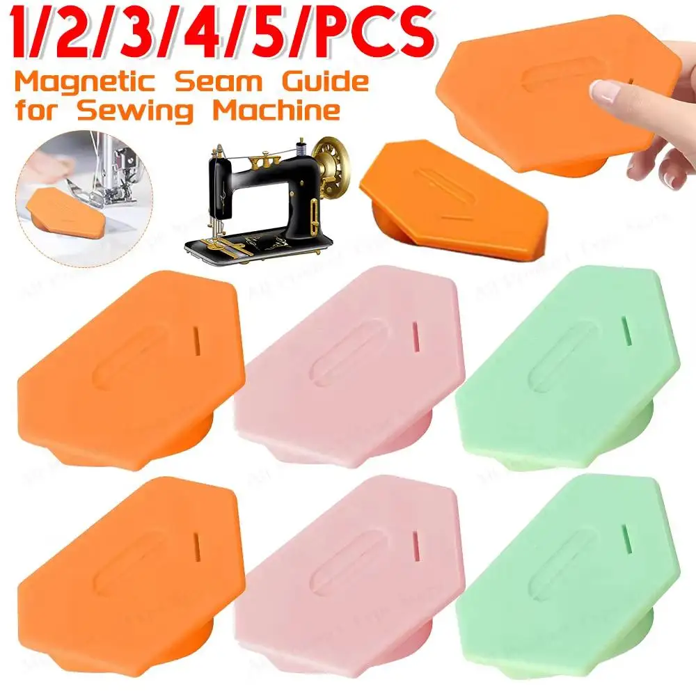 Magnetic Seam Guide For Sewing Machine Polygonal Anti-Curling Positioner Universal Positioning Tool Sewing Machine Accessories