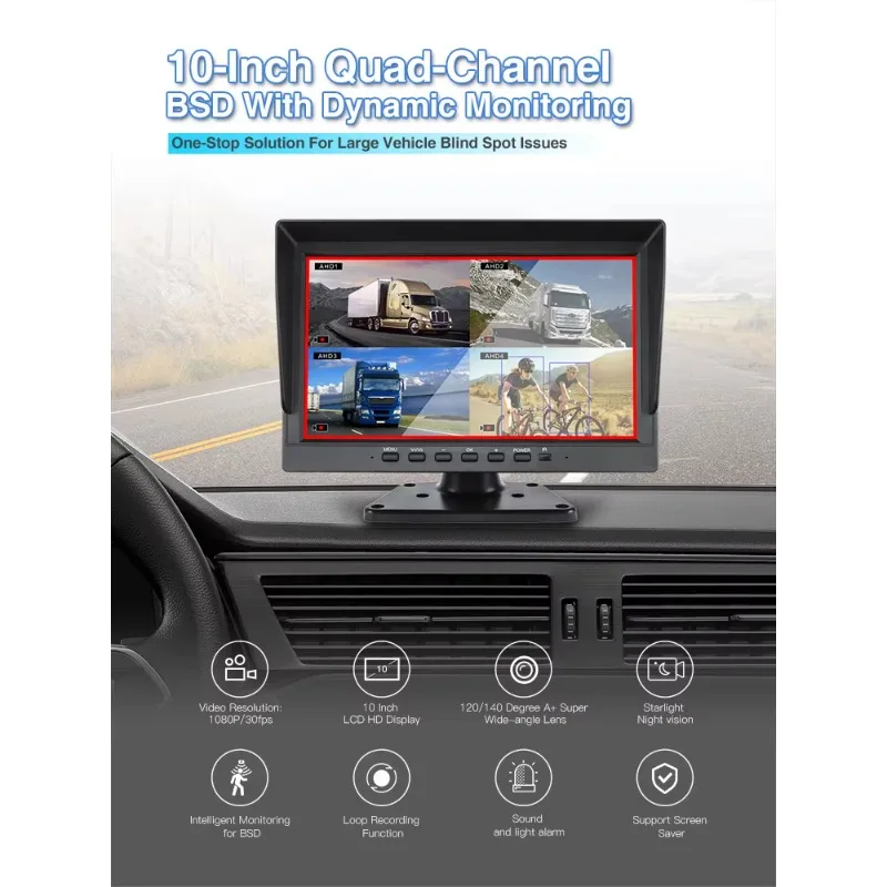 

Для грузовика BSD система обнаружения слепых зон с камерой заднего вида резервная сигнализация обнаружения пешеходов для безопасности коммерческих автомобилей