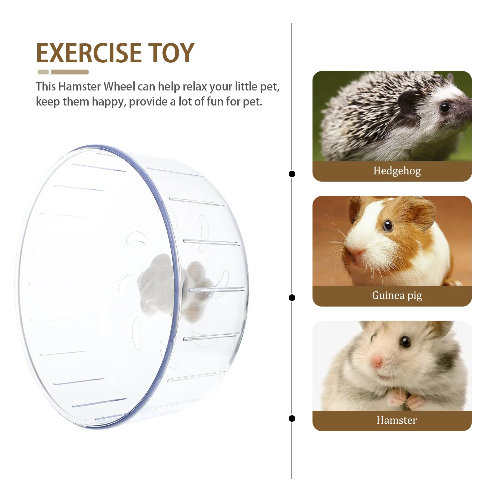 Guinea Pig Accessories Hamster Running Wheel Rat Household Chinchilla Supply Transparent Hedgehog