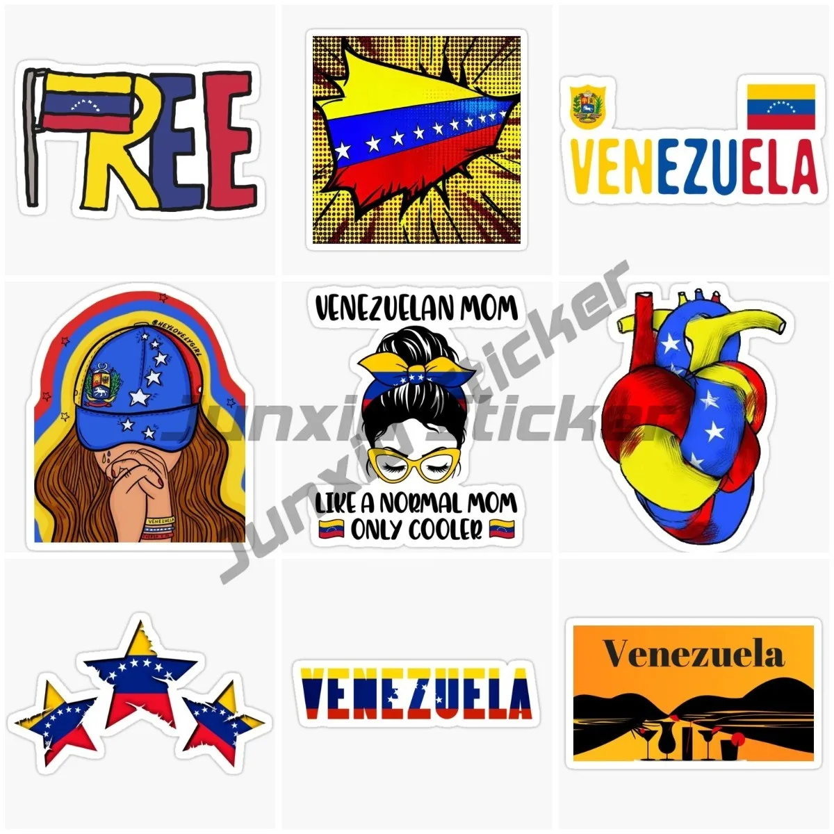 

Venezuela Map Flag Car Sticker Car Window Sticker Bumper Racing Laptop Helmet Trunk Wall Bicycle Vinyl Decal