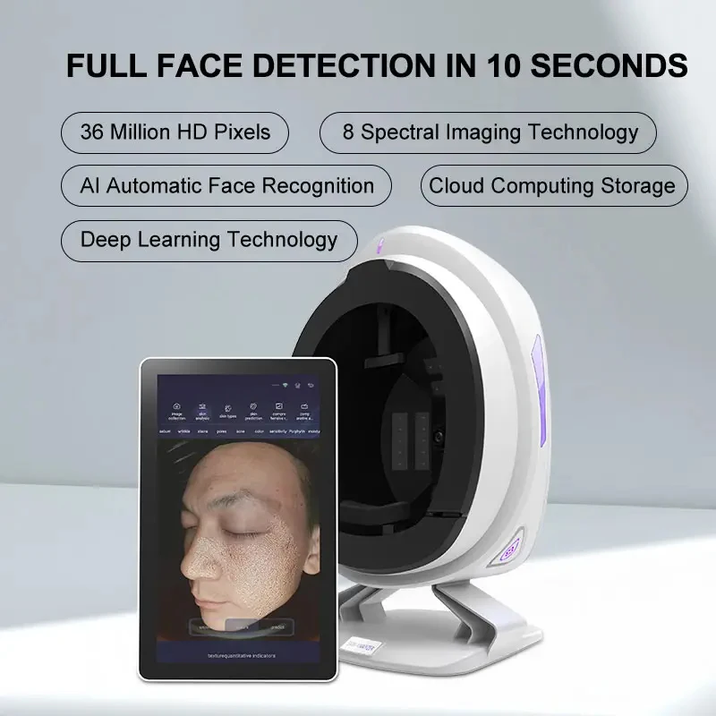 AISIA 3D AI Analizzatore della pelle Scanner facciale Analisi delle macchie dell'acne Rapporto di diagnosi intelligente Gestione dei dati di grandi Attrezzature per saloni di bellezza