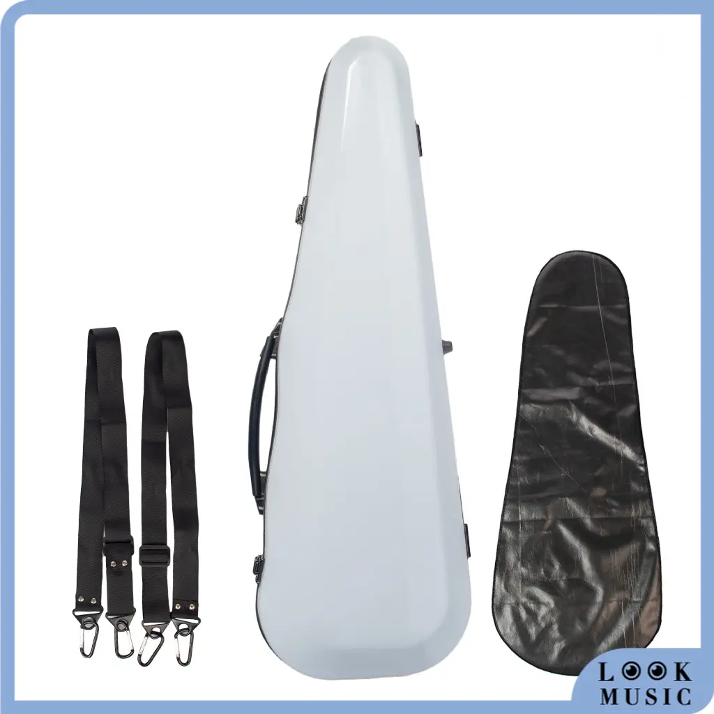 

LOOK Violin Fiberglass Case With Hygrometer For Violins 4/4 White Violin Parts Case Violino Violinist Bow Case